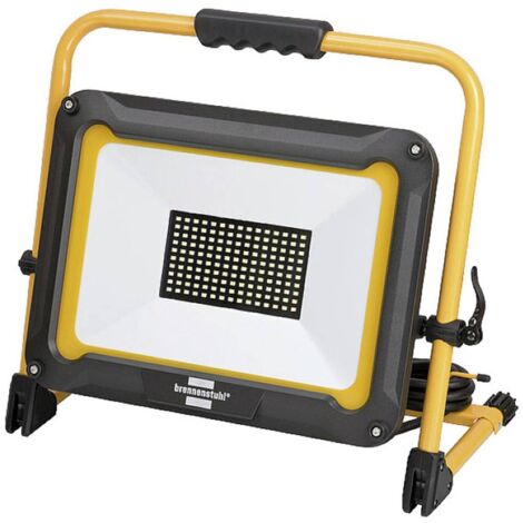 Brennenstuhl – Projecteur portable de chantier 97W – 10000 lm – IP65 résistant aux intempéries – Câble 2m pour chantiers humides (1/6)