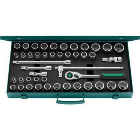50ma/39/6QR Composition de douilles carré 1/2" 45-pcs, 9020 g (1/3)