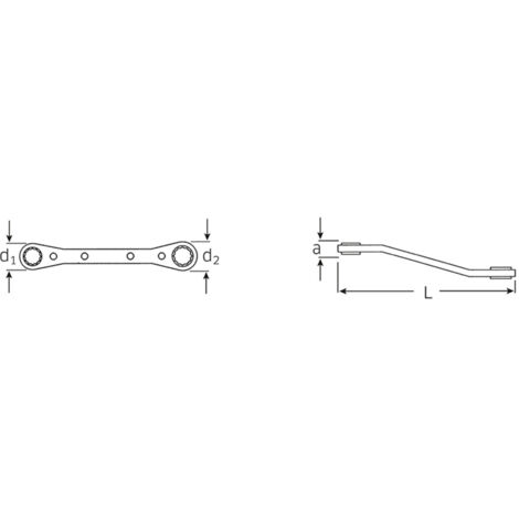 26a Clés polygonales à cliquet 1/2 x 9/16 " (1/2)