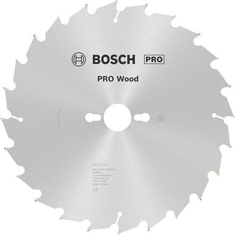 Bosch – Lame de scie circulaire 254mm – 24 dents en carbure pour bois dur – Épaisseur 2,8mm – Coupe nette et précise