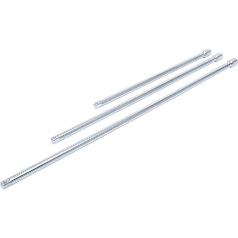 Jeu de rallonges 12,5 mm (1/2') 450/600/750 mm – Acier au carbone – Revêtement chromé brillant – Usage professionnel (1/5)