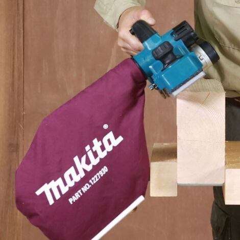 Sac à poussière en tissu pour rabot Makita – Compatible KP0800J, KP0810C, KP0810 – Construction robuste – 1227930
