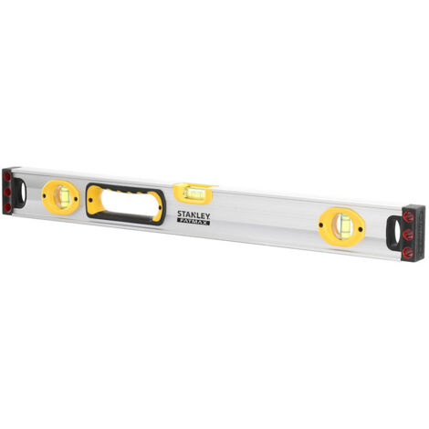 Stanley – Niveau à bulle tubulaire magnétique 60 cm – Précision ±0,5 mm/m – Aluminium renforcé avec embouts de protection – Pour professionnels