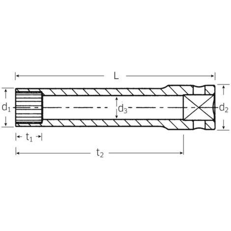 STAHLWILLE 01021008 - dé  pline-conduire 1/4 ''40al SP 8 - 1/4 (1/2)