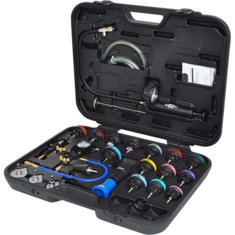 Kstools – Coffret de diagnostic pour système de refroidissement 28 pcs – Adaptateurs compatibles pour véhicules – Test de pression rapide et efficace