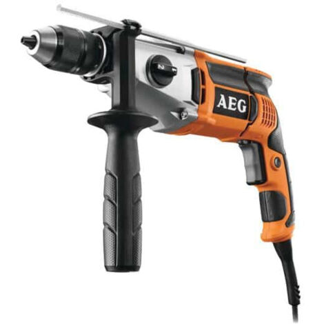 AEG – Perceuse à percussion 1100W – Mandrin 13mm – Système anti-vibrations – Pour béton et bois – Coffret de transport – SB2E1100RV