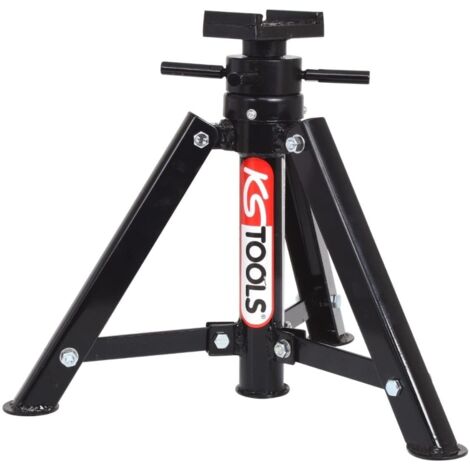 Ks Tools – Chandelle à vis 12t – Hauteur réglable 456-710mm – Construction acier 3 pieds pour stabilité – Supporte véhicules lourds
