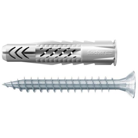 Cheville tous matériaux fischer UX 10 x 60 S/20 avec collerette et vis 10 pièces (1/3)