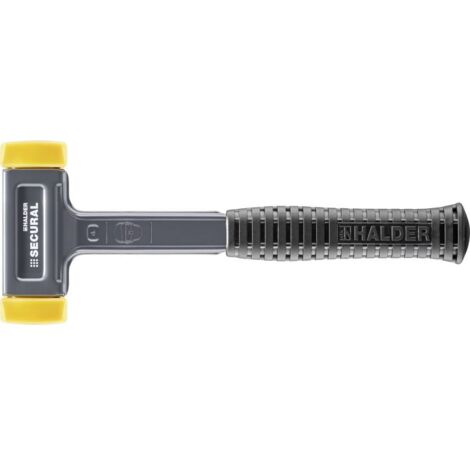 Halder – Marteau à métal 680 g – Manche ergonomique mi-dur 300 mm – Inserts en polyuréthane remplaçables – Pour travaux de précision