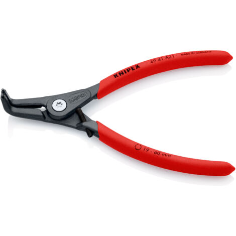 KNIPEX 49 41 A21 Pince de précision pour circlips pour circlips extérieurs d'arbre gaines PVC anti-dérapantes grise atramentisée 165 mm