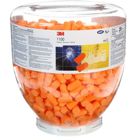 3M Bouchons antibruit 3M 1100, Type: RT500 500 pièces