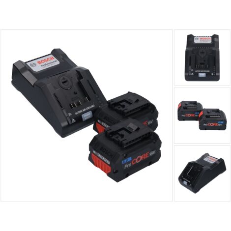 Jeu de batteries de démarrage Bosch : 2 ProCORE18 Volt 8,0 Ah et GAL 18V-160 C (1/5)