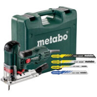 Metabo – Scie sauteuse STE 100 Quick Set 601100900 – Puissance 710W – Profondeur de coupe 100mm – Pour bois dur et métal non ferreux – Coffret avec 20 lames