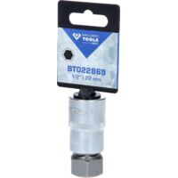 BRILLIANT TOOLS BT022891 – Douille Longue 1/2" Six Pans Creux 6 Mm – Longueur 200 Mm, Chromée Mate, Qualité Pro