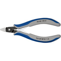 KNIPEX 79 42 125 Z Pince coupante de côté pour l’électronique de précision avec poignées multimatières brunie 125 mm