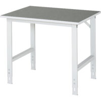 Table de travail Tom Rau LxPxH 1000x800x760-1080mm, plateau de travail en linoléum