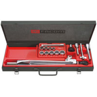 Facom – Kit d'outils 15 pcs – Clé dynamométrique avec cliquet amovible – Boîtier en tôle d'acier – Pour mécanique et bricolage
