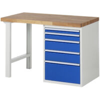 Établi Rau modèle 7511 avec 5 tiroirs l x p x h 1250x700x840mm