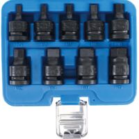 Jeu de douilles à embouts à choc 12,5 mm (1/2") six pans intérieurs 5 – 19 mm 9 pièces BGS