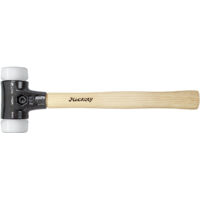 Wiha Massette Safety avec embouts ronds mi-souples et très durs avec manche en hickory, embout de massette rond 50, 360 mm (26646)
