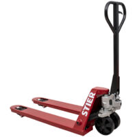STIER Transpalette, charge 2 500 kg, longueur des fourches 1 150 mm, chariot élévateur manuel, transpalette, galets en nylon, angle de braquage 210°, transpalette à main, transpalette 2 500 kg