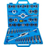 Bgs Technic – Coffret de tarauds et filières 45 pcs – 20 tarauds pour filetage intérieur – 20 filières pour filetage extérieur – Acier à outils GCr15