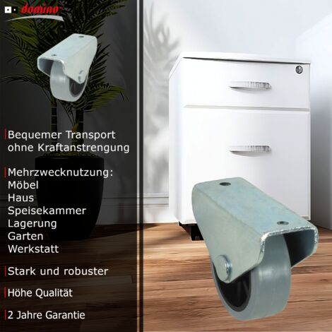 Möbelrollen schwarz 35 50 mm Lenkrollen für Möbel Transportrollen Design ROBBY