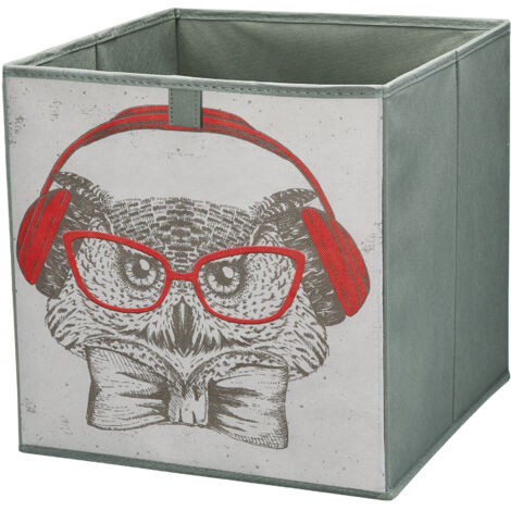 Storage Box  faltbare Aufbewahrung Boxen 31 x 31 x 31 cm  Eule  1 stück (1/5)