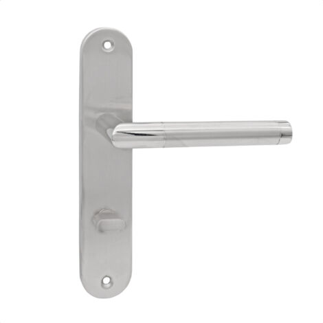 Türgriff 78 Drückergarnitur WC - Badezimmer Set  Silber  INX  SPECTRA WC78 (1/5)