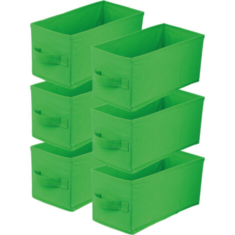 Lavita Storage Box faltbare Aufbewahrung Boxen 15 x 31 x 15 cm Schubladen-Organizer Box Ordnungssysteme für Kleidung Kleideraufbewahrung & Organisation Grün 6 stück (1/5)