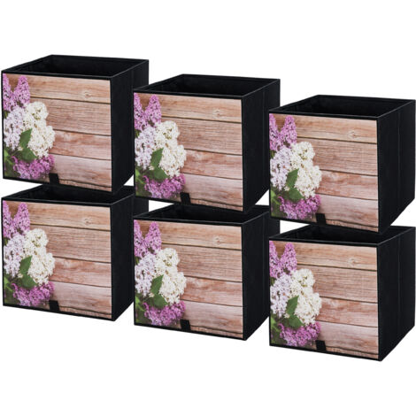 Lavita Storage Box faltbare Aufbewahrung Boxen 31 x 31 x 31 cm Schubladen-Organizer Box Ordnungssysteme für Kleidung Kleideraufbewahrung & Organisation Garten 6 stück (1/5)