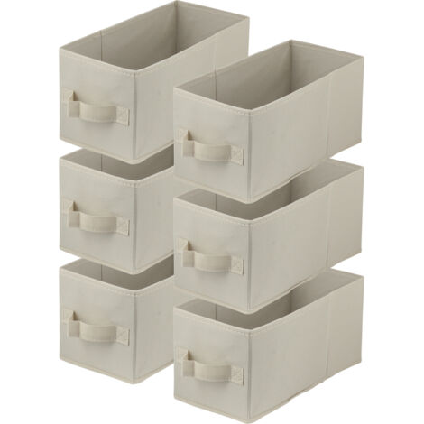 Lavita Storage Box faltbare Aufbewahrung Boxen 15 x 31 x 15 cm Schubladen-Organizer Box Ordnungssysteme für Kleidung Kleideraufbewahrung & Organisation Hellbraun 6 stück (1/5)