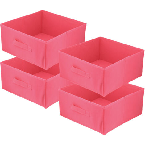 Storage Box faltbare Aufbewahrung Boxen 31 x 31 x 15 cm dunkelpink 4 stück (1/5)