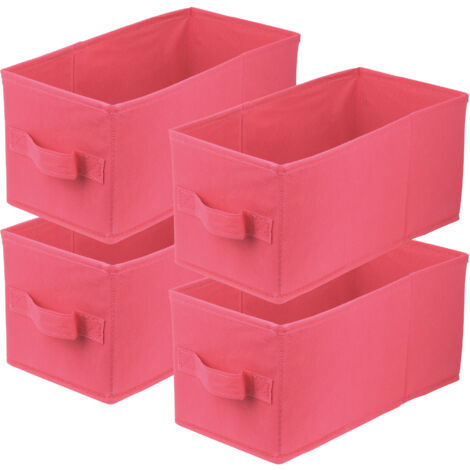 Storage Box  faltbare Aufbewahrung Boxen 15 x 31 x 15 cm  dunkelpink  4 stück (1/5)