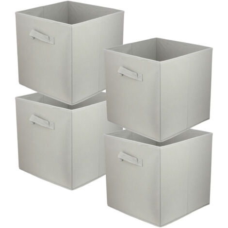 Storage Box faltbare Aufbewahrung Boxen 31 x 31 x 31 cm Hellbraun 4 stück (1/5)