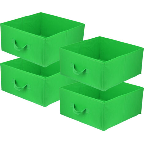 Storage Box  faltbare Aufbewahrung Boxen 31 x 31 x 15 cm  Grün  4 stück (1/5)