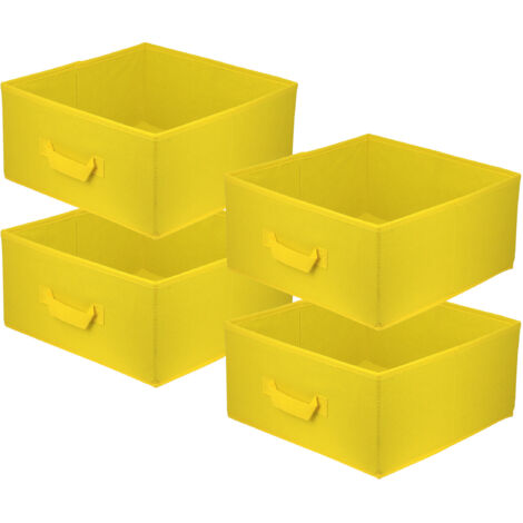 Storage Box  faltbare Aufbewahrung Boxen 31 x 31 x 15 cm  Gelb  4 stück (1/5)