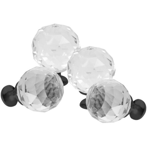 Domino Elegante Crystal Palace Möbelknopf 30mm in Schwarz & Weiß  4 Stück (1/5)