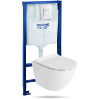 GROHE WC Set mit Vorwandelement, Wand-WC und Spülknopf