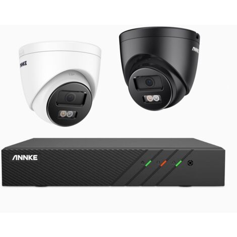 ANNKE Kit Videosorveglianza Esterno,2×5MP Telecamera Colori Visione Notturna,Rilevamento Movimento,2TB HDD (1/5)