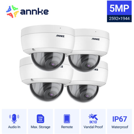 ANNKE C500 5MP POE Esterni Telecamera di sicurezza,visione notturna,rilevamento movimento,4 telecamere (1/5)