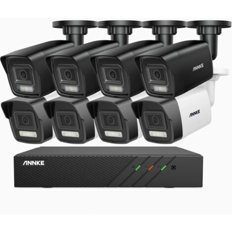 ANNKE 8CH 3K Kit Videosorveglianza PoE con 8 Telecamere Bullet, Rilevamento Movimento,Colori Visione Notturna,4TB HDD (1/5)