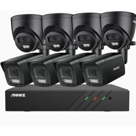 ANNKE Kit Videosorveglianza WiFi 5MP | 4 Telecamere Con NVR 10CH | Rilevamento Umano, Audio Bidirezionale, Visione Notturna