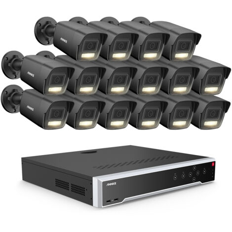 ANNKE Telecamera di sorveglianza esterni 3K, 32CH NVR e telecamera IP PoE 16X 5MP, visione notturna colori H.265+, rilevamento di persone/veicoli, kit di videosorveglianza,HDD da 8TB (1/5)