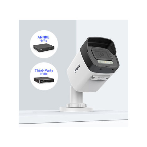 ANNKE-AC500 - Telecamera di sicurezza per esterni 3K Dual Light PoE, visione notturna a colori e IR, risoluzione 30721728, apertura f/1.6 (0,005 Lux), rilevamento di persone e veicoli, microfono integ
