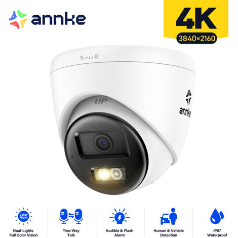 ANKE PoE 4K Telecamera di sicurezza esterni, audio bidirezionale, rilevamento movimento, visione notturna, accesso remoto (1/5)