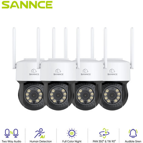 SANNCE Telecamera di sicurezza wireless da 3 MP per esterni con avvisi di movimento intelligenti e visione notturna a colori (1/5)