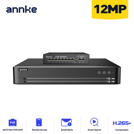 ANNKE NVR di rete da 12 MP con switch POE a 8 canali per la sorveglianza domestica e aziendale (1/5)