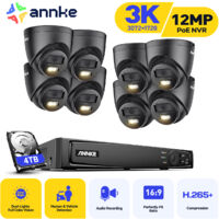 ANNKE 5MP PoE Kit Videosorveglianza Cablato 8 Telecamere PoE Sistema di Telecamere di Sicurezza Colori Visione Notturna,4TB HDD