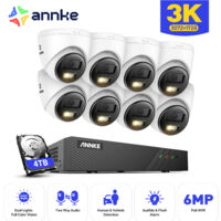 ANNKE Kit di Videosorveglianza POE Esterno 8×5MP IP Telecamere Visione Notturna Colori,Audio Bidirezionale,Rilevamento Movimento, APP/PC Telecomando 4TB